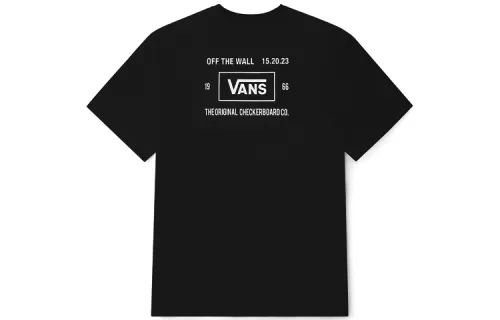 Vans Drop Shoulder Sleeve T Shirt Unisex Black