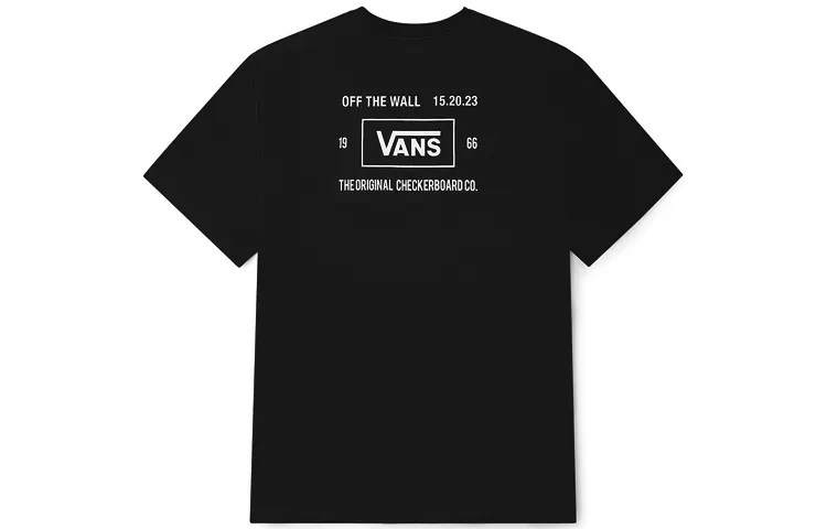 Vans Drop Shoulder Sleeve T Shirt Unisex Black
