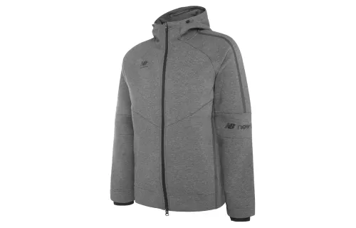 New Balance Sweatshirts Men's Gray Hooded Moderate Cardigan