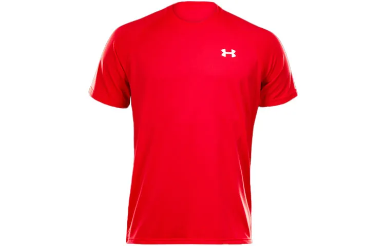 Under Armour Crew Neck Loose Fit Straight Fit Short Sleeved T Shirt Men's Red