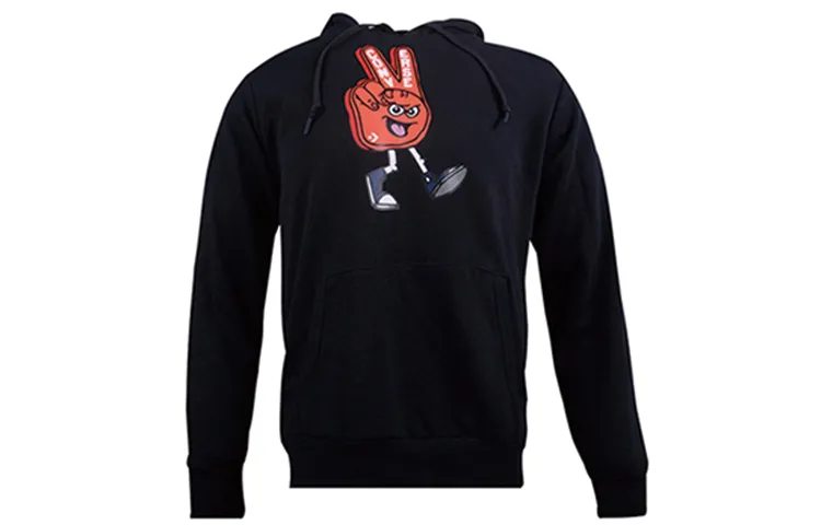 Converse Sweatshirts Men's Black Hooded Moderate Regular