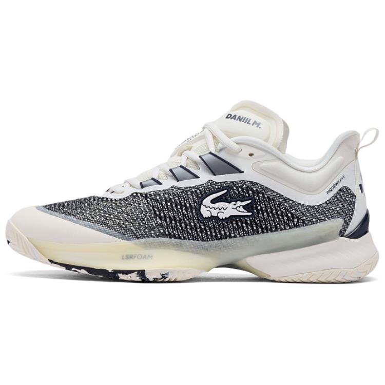 LACOSTE Французский Крокодил AG-LT 23 ULTRA Серия Медведева популярный Износостойкий воздухопроницаемый пакет Обернутые теннисные туфли с низким топом мужской стиль метры белый