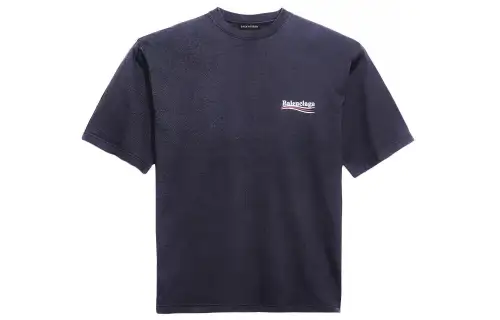 Balenciaga T Shirt Regular Fit Men's Blue