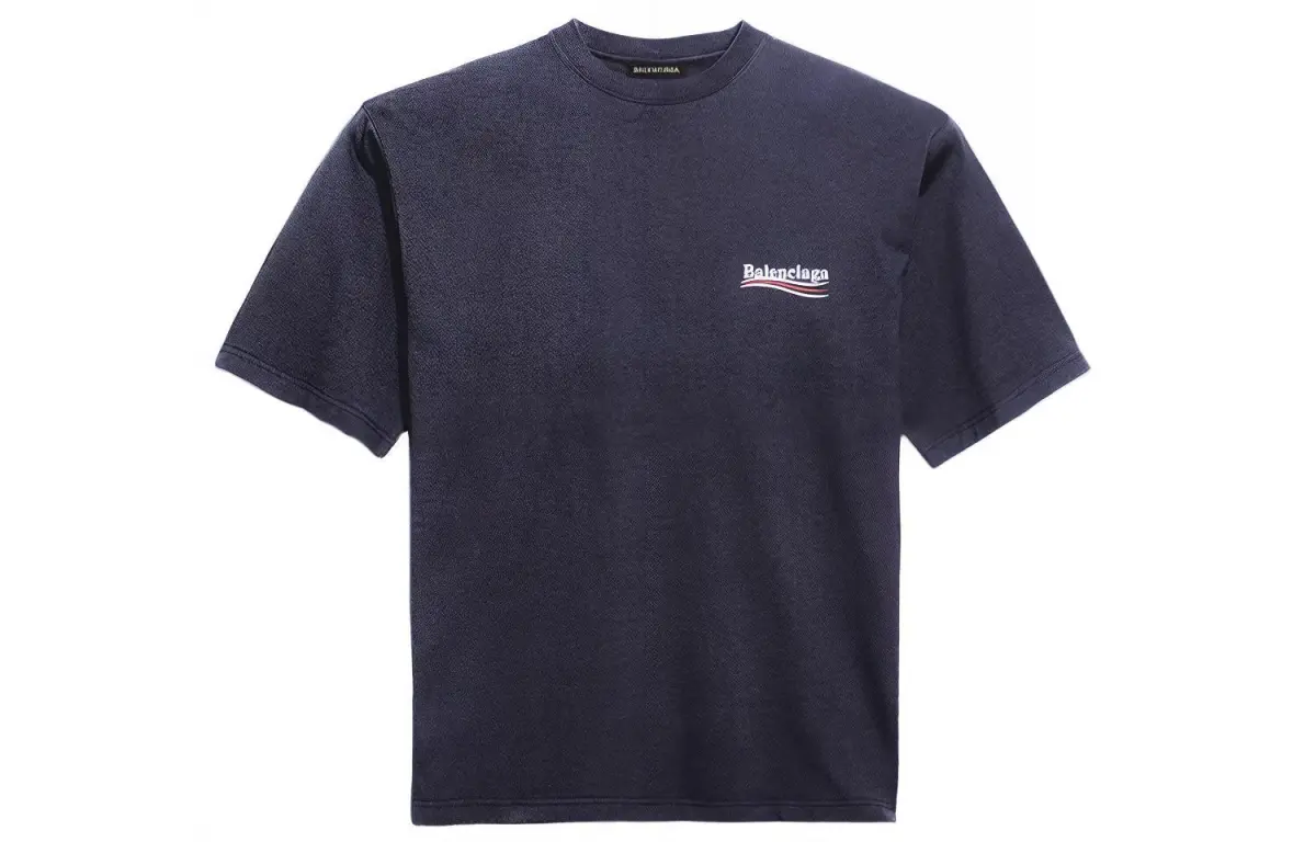 Balenciaga T Shirt Regular Fit Men's Blue