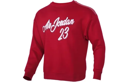 Jordan 23 Sweatshirts Men's Burgundy Crew Neck Moderate Regular