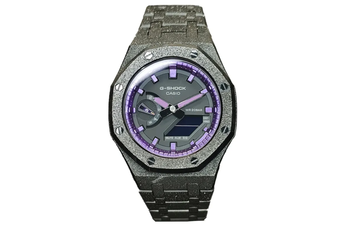 CASIO Custom Collection Quartz Movement Stainless Steel Strap Watch Men's Watches Black Dial