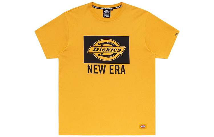 Dickies X New Era T Shirts Unisex Orange Crew Neck Moderate Straight Fit