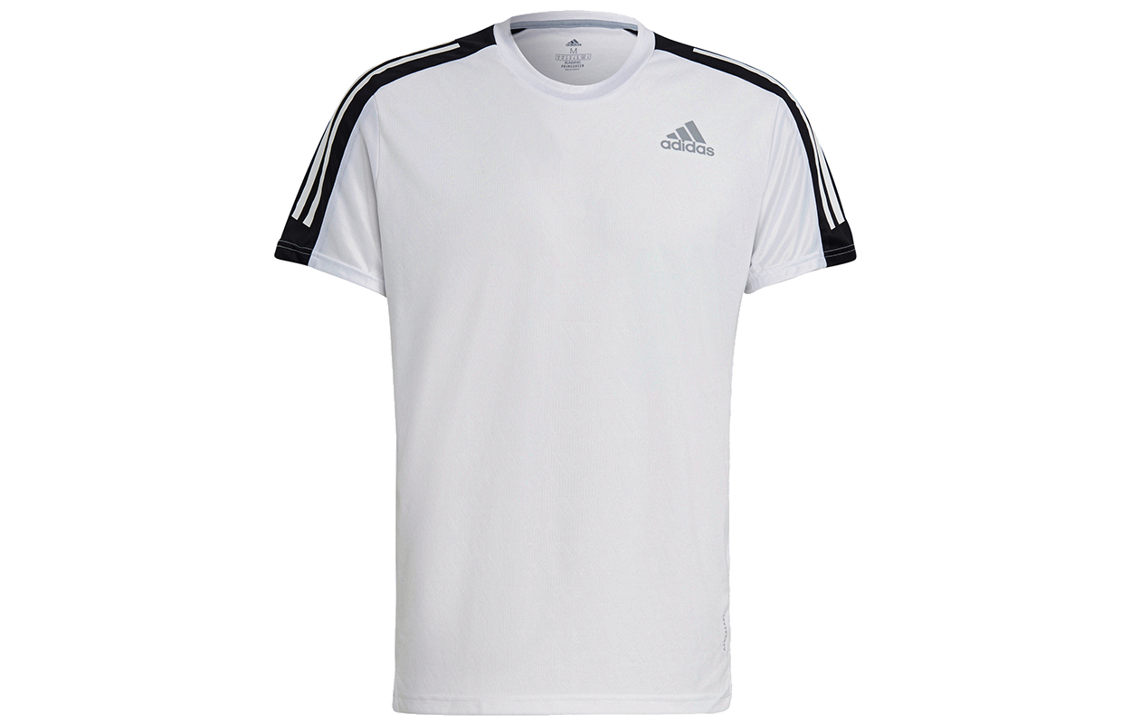 Adidas Running T Shirts Men’s White Crew Neck Moderate Other