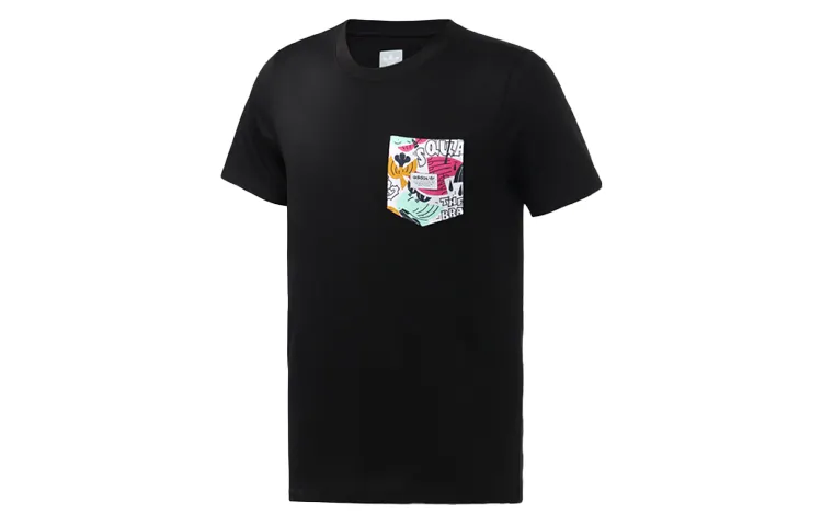 Adidas Originals Set in Sleeve T Shirt Men's Black