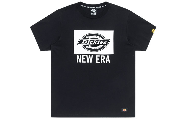 Dickies X New Era T Shirts Unisex Black Crew Neck Moderate Straight Fit