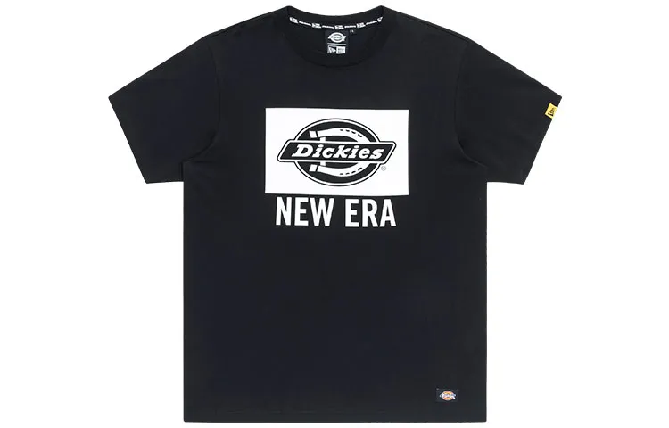 Dickies X New Era T Shirts Unisex Black Crew Neck Moderate Straight Fit