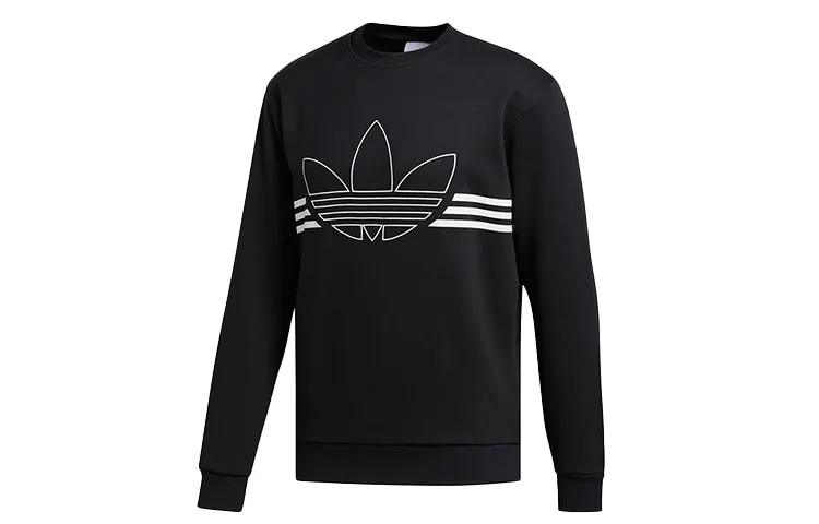 Adidas Originals Sweatshirts Men's Black Crew Neck Moderate Regular