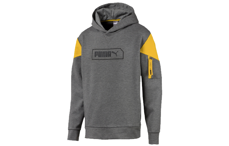 PUMA NU TILITY Sweatshirts Men's Gray Hooded Moderate Regular
