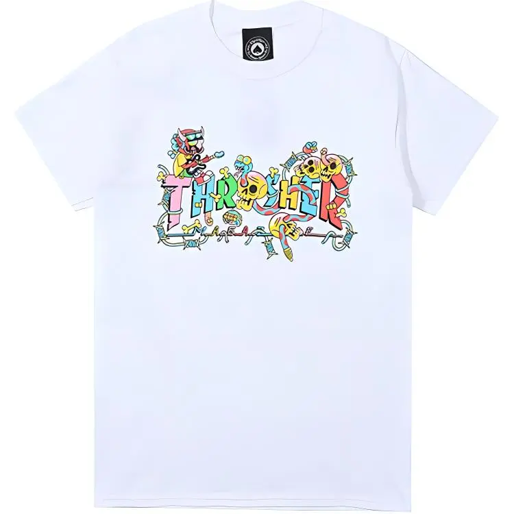 Thrasher T Shirt US Version Unisex White