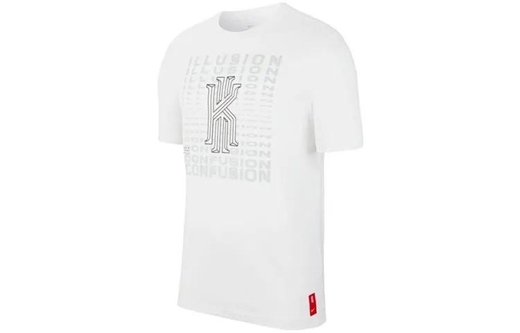 Nike T-Shirts Men's White Crew Neck Moderate Straight Fit