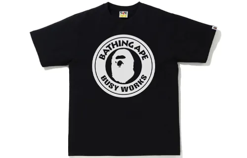 A BATHING APE Bape T Shirts Men's Crew Neck Moderate Straight Fit