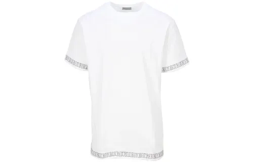 DIOR Quarterly New Products T Shirts Men's White Crew Neck Moderate Straight Fit