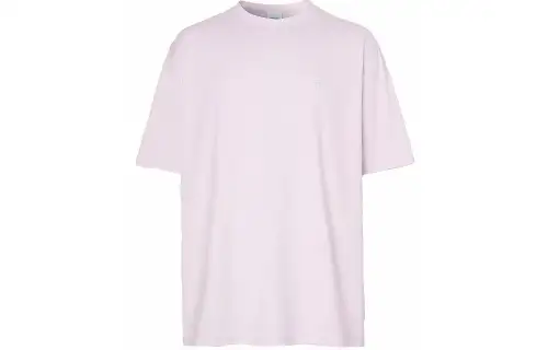 Burberry T Shirts Men's Light Thistle Grass Crew Neck Moderate Straight Fit