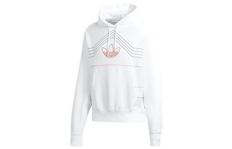Adidas Originals Sweatshirts Men's White Hooded Moderate Regular