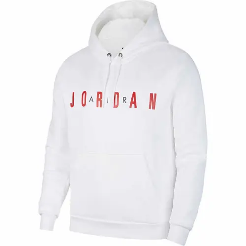 Jordan Sweatshirts Men's White Hooded Moderate Regular
