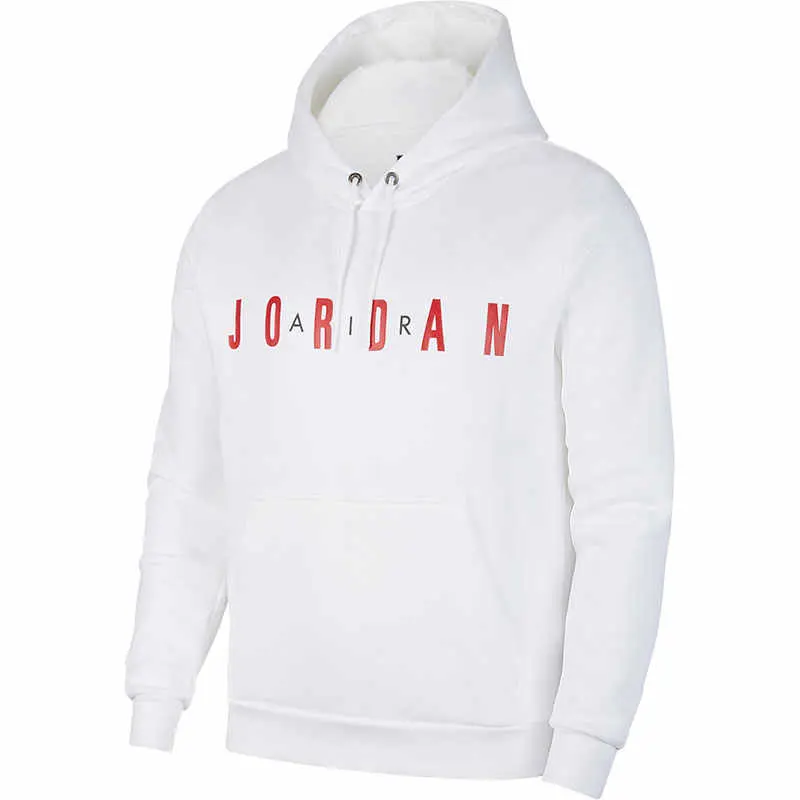 Jordan Sweatshirts Men's White Hooded Moderate Regular