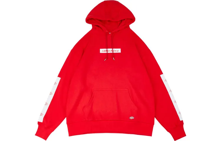 Dickies Sweatshirts Unisex Red Hooded Moderate Regular