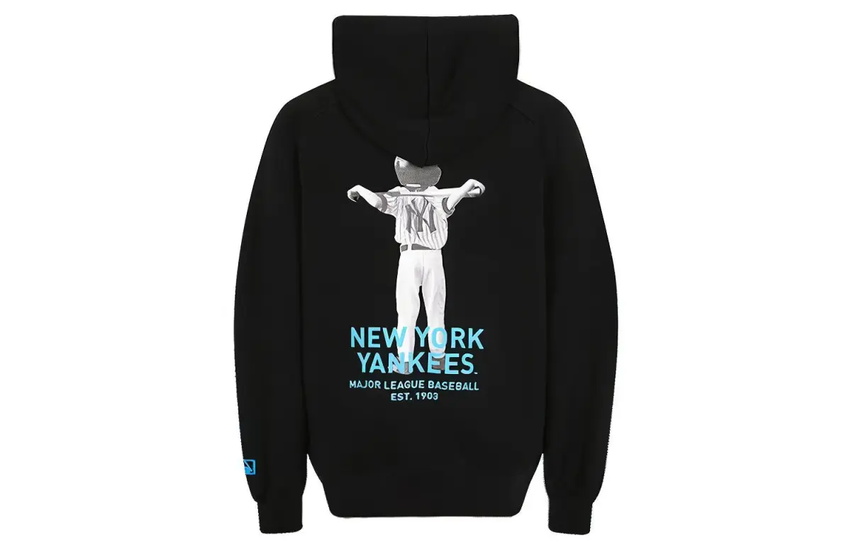 MLB Sweatshirts Unisex Black Hooded (Non-detachable) Moderate