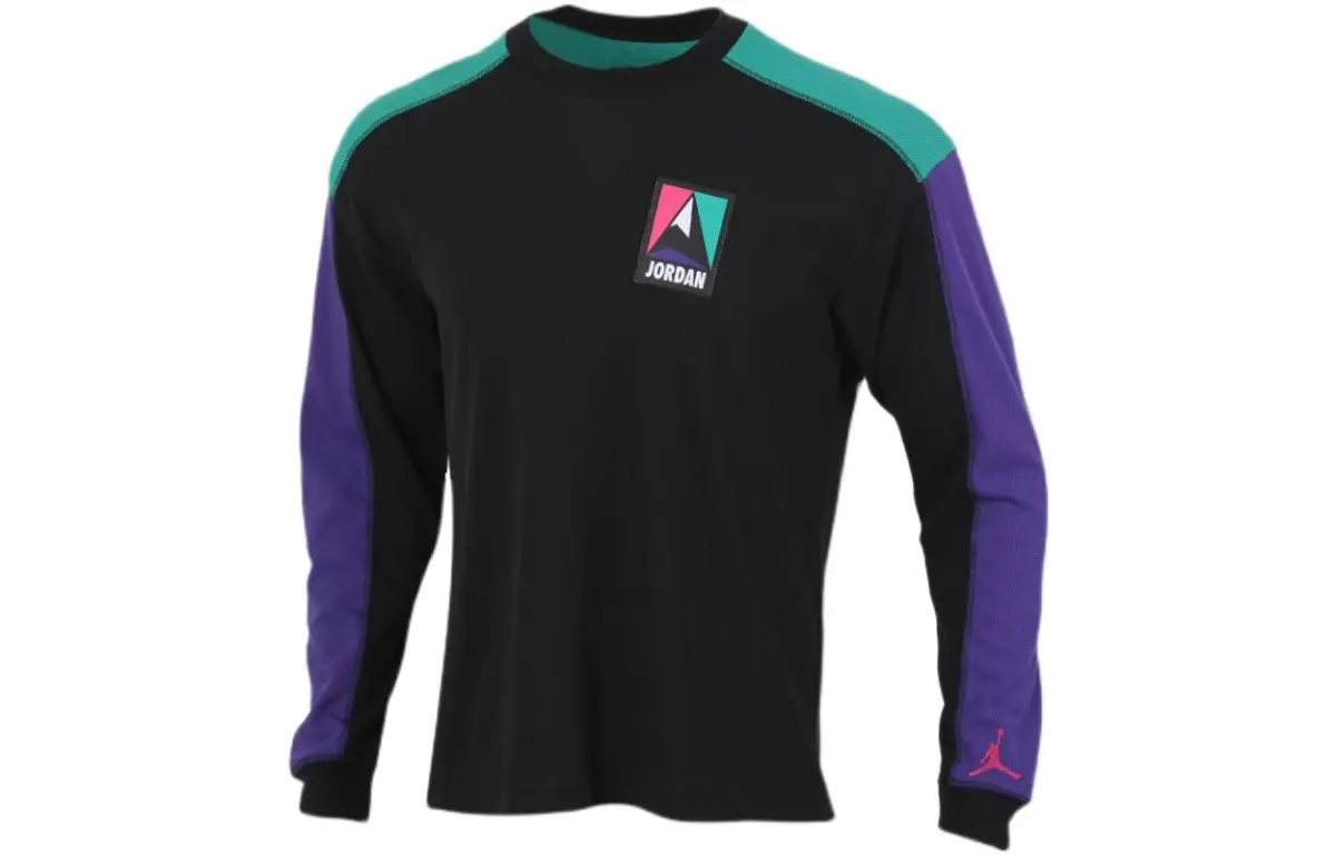 Jordan Sweatshirts Men's Black Crew Neck Moderate Regular