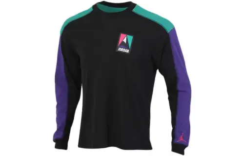 Jordan Sweatshirts Men's Black Crew Neck Moderate Regular