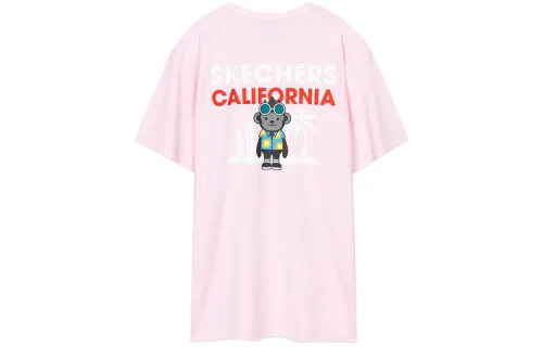 Skechers Straight Fit T Shirt Unisex Baby Cradle Pink Couple's