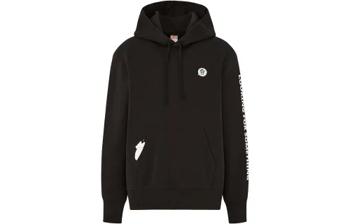 UNIQLO Sweatshirts Unisex Black Hooded Non Detachable Moderate Regular