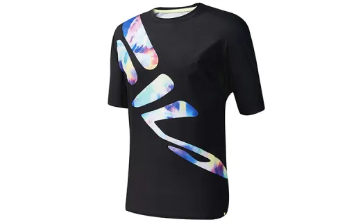 FILA T Shirts Men's Black Crew Neck Moderate Straight Fit