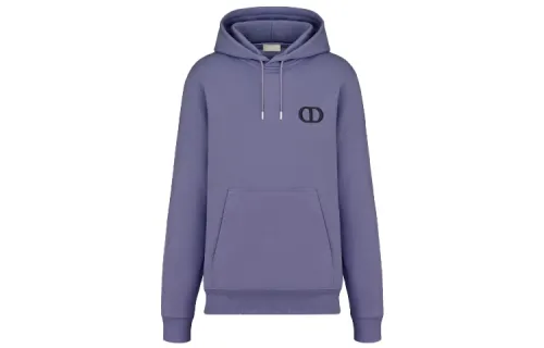 DIOR Quarterly New Products Sweatshirts Men's Purple Hooded Moderate Regular