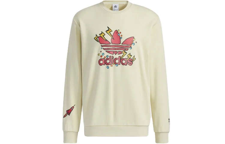 Adidas Originals Fangtastic Collection Sweatshirts Men's Sandstorm Soil Crew Neck Moderate Regular