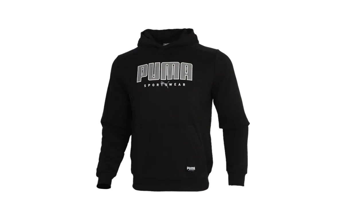 PUMA Sweatshirts Men's Black Hooded Moderate Regular