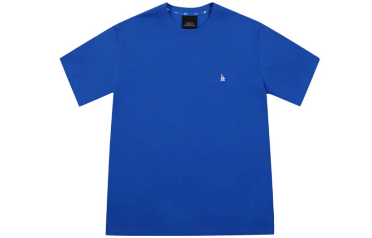 MLB T-Shirts Unisex Blue Crew Neck Moderate Straight Fit