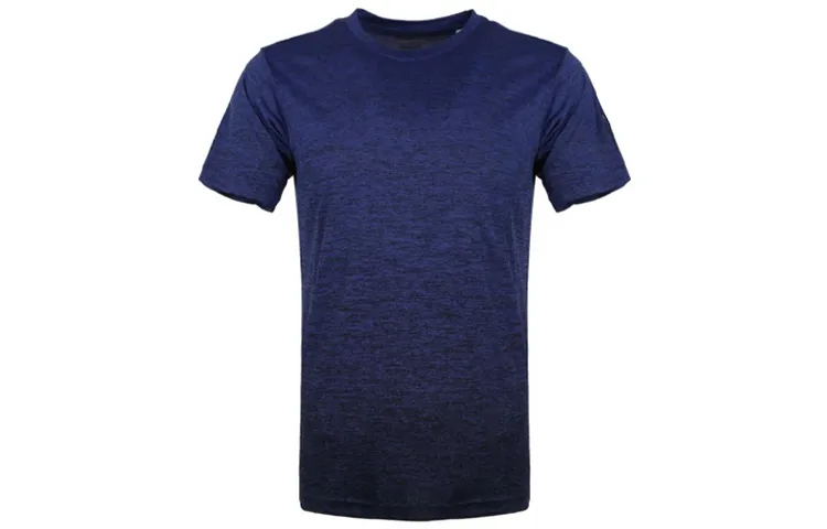Adidas T-Shirts Men's Dark Blue Crew Neck Moderate Straight Fit