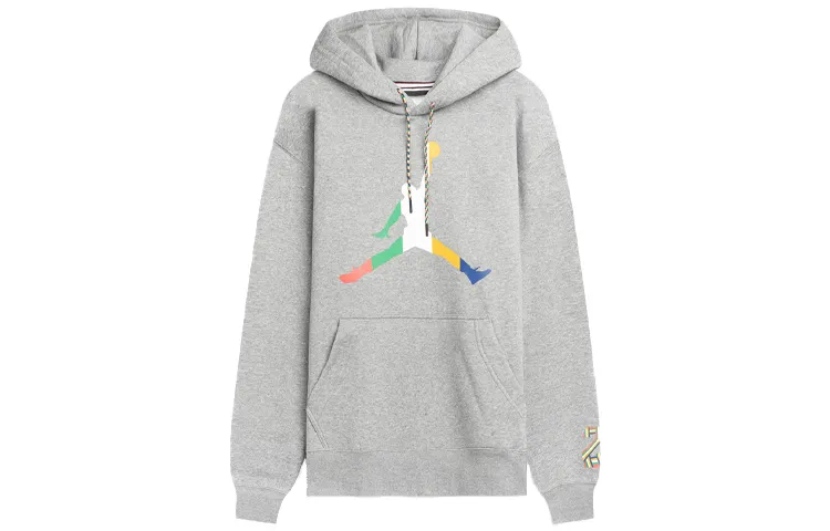 Jordan Sweatshirts Men's Gray Hooded Moderate Regular