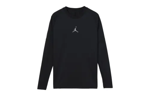 Jordan T Shirts Men's Black Crew Neck Moderate Straight Fit