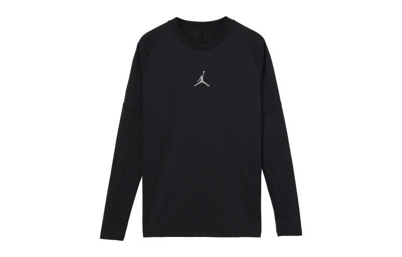 Jordan T Shirts Men's Black Crew Neck Moderate Straight Fit