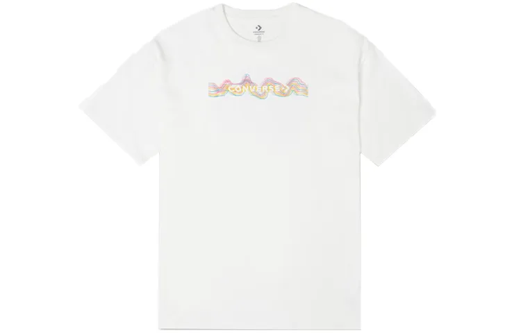 Converse T-Shirts Men's White Crew Neck Moderate Straight Fit