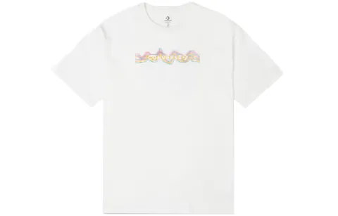 Converse T-Shirts Men's White Crew Neck Moderate Straight Fit