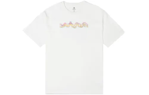 Converse T Shirts Men's White Crew Neck Moderate Straight Fit