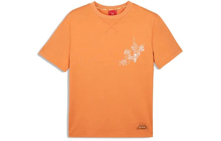 Li Ning T Shirt Unisex Orange Red