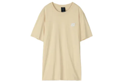 Skechers Casual Straight Fit T Shirt Unisex Oxford Brown Couple's