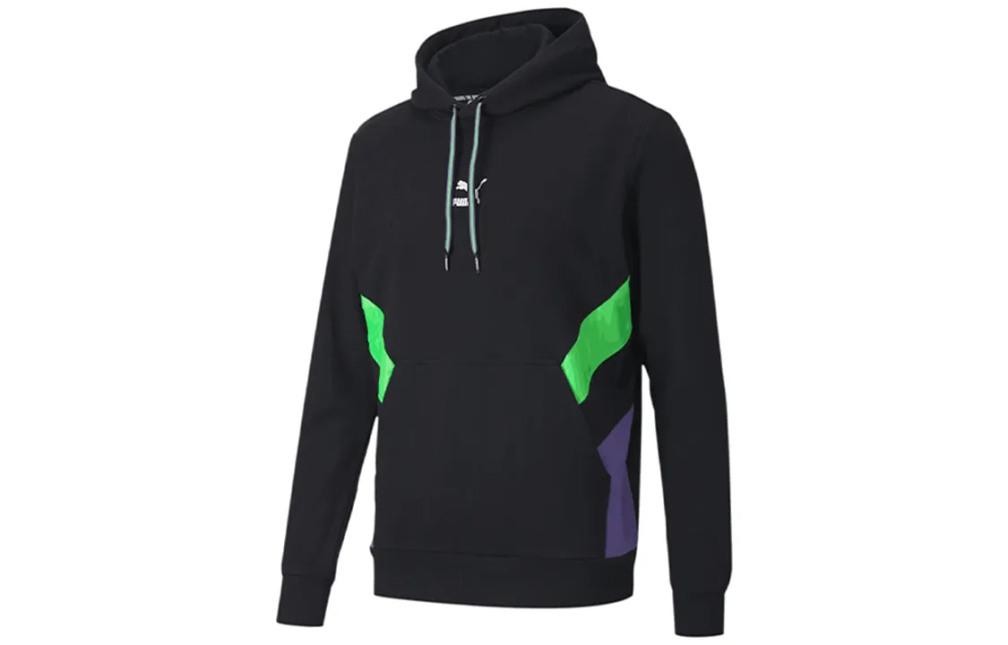 PUMA Sweatshirts Men's Black Hooded Moderate Straight Fit