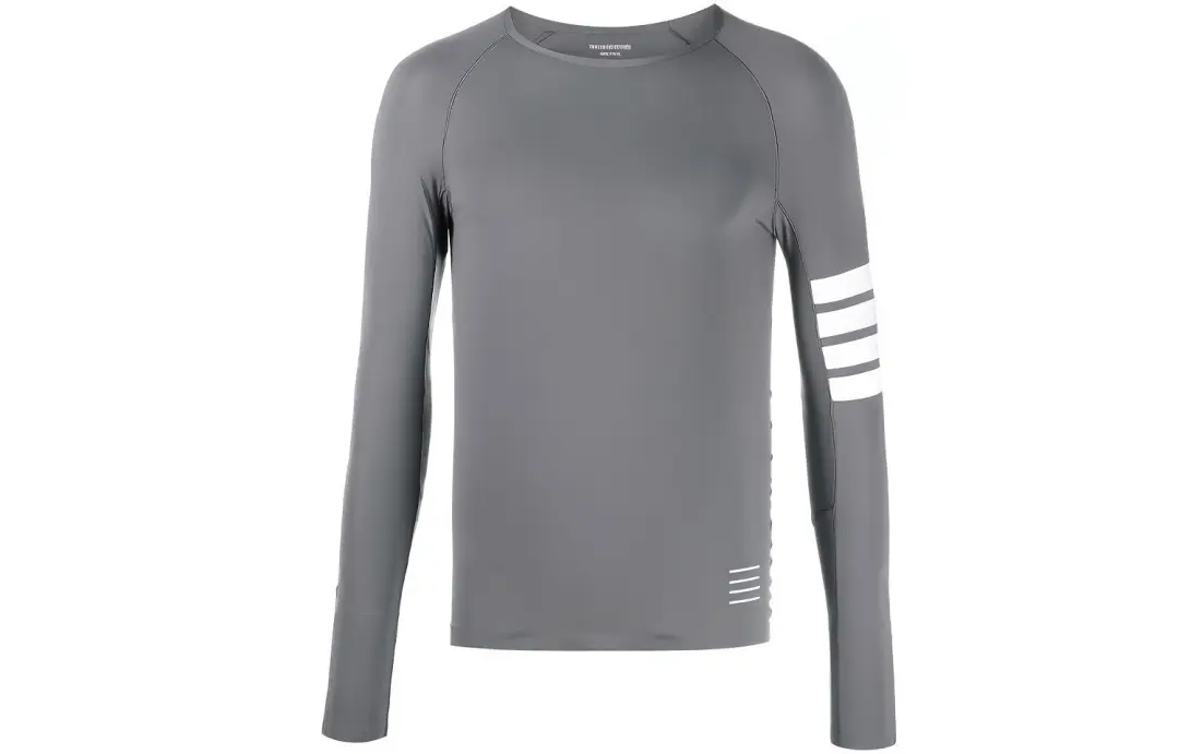 THOM BROWNE Interlock 4-Bar Stripe Crewneck T-Shirt