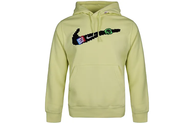 Nike Sweatshirts Men's Orange Cyan Hooded Moderate Regular