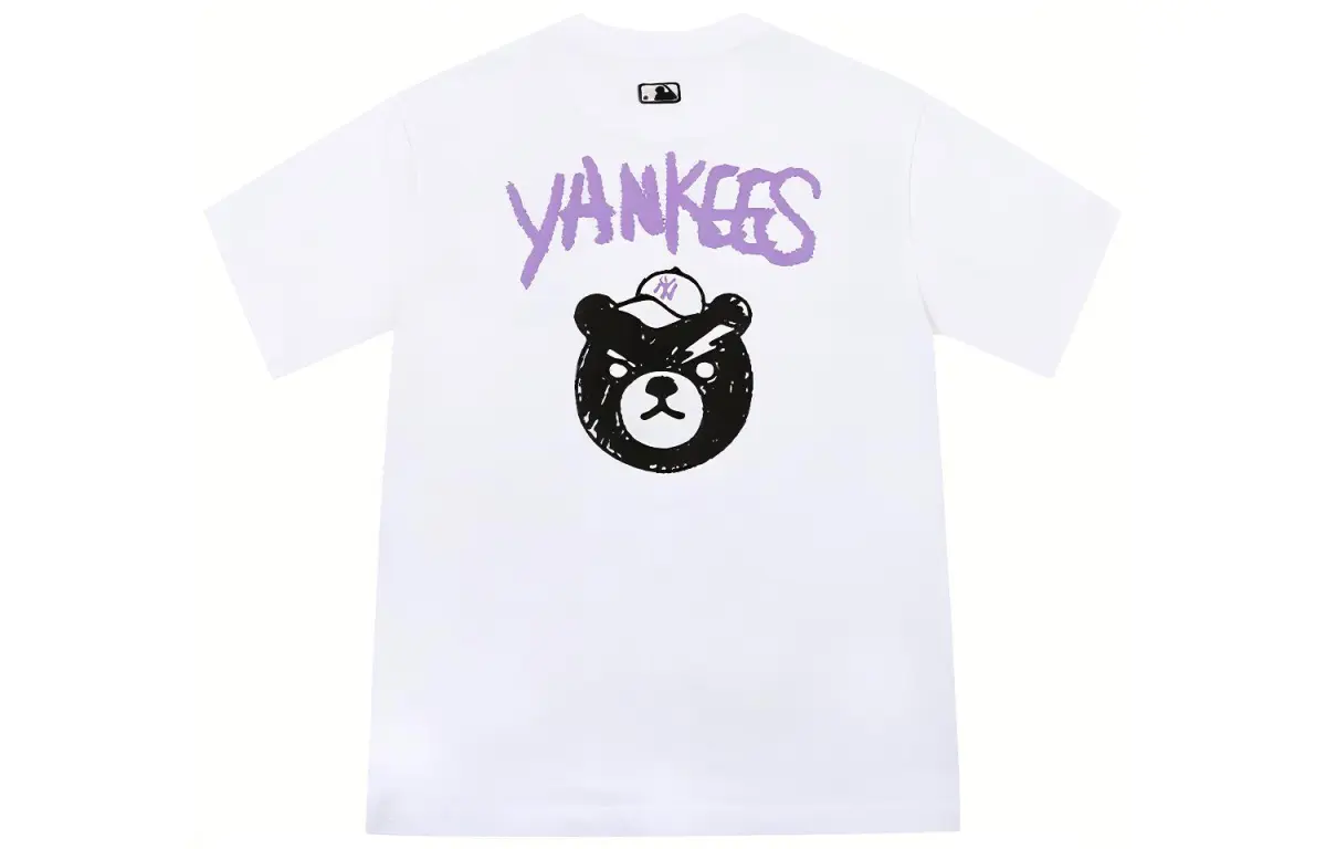 MLB New York Yankees T-Shirts Unisex White Crew Neck Moderate Straight Fit