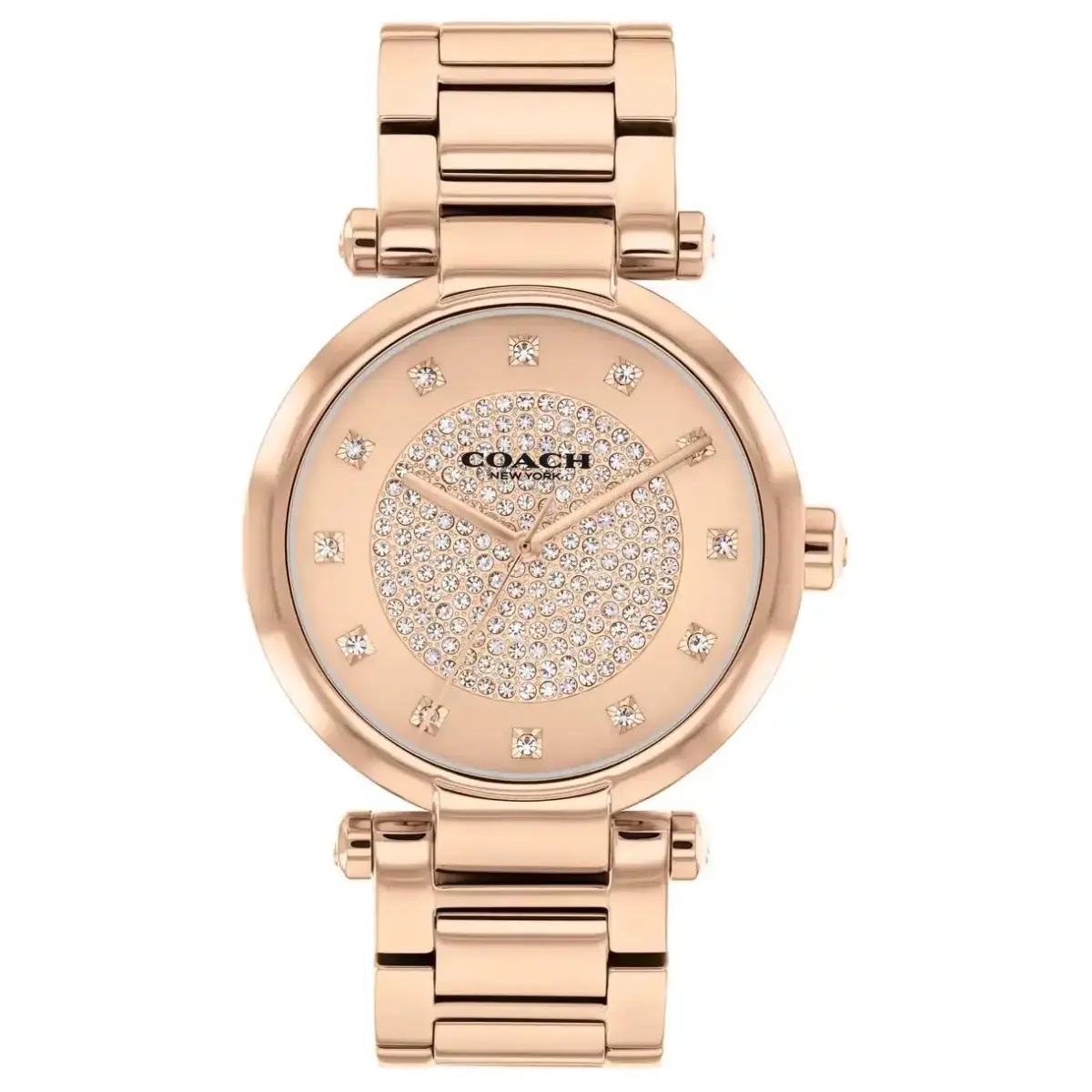 COACH Cary Wrist Watches Quartz Movement Stainless Steel Strap 39mm Rose Gold Watch Dial Women's Watch